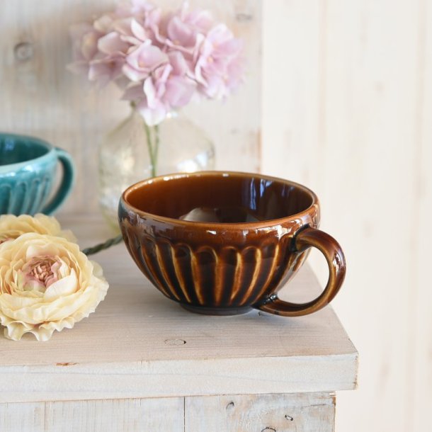 シソーラス 削ぎスープカップ アメ釉