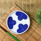 Engi-mon japanese pattern plate - matsu blue
