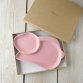 animal life Rabbit plate (in a box) - pink matte