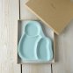 animal life Penguin Parent and Child Plate (in a box) - sky blue matte