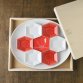 【箱入りギフトセット】 深山 Kikko 紅白宴の器揃え 大皿小皿セット