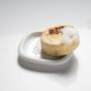 miyama. crust soap dish square - white porcelain