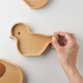 Wood Kitchen beech Animal Plate - bird