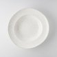 Hanahiramukou 24cm coupe plate - white variegated glaze