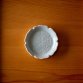 miyama gaku line carved bean plate snow flower - celadon porcelain