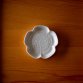 miyama gaku line carved bean plate quince - white porcelain