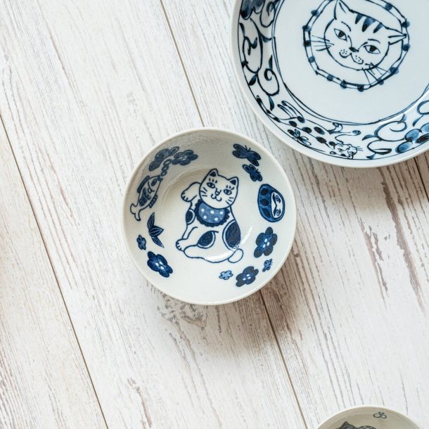 Japanese Cats 13.5cm Bowl - Maneki-neko